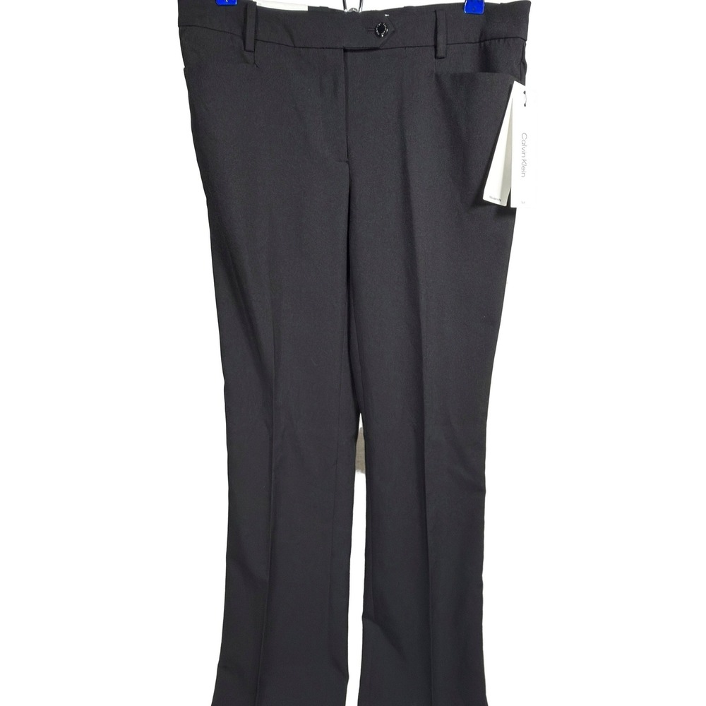 NWT Calvin Klein Dress Pants 6 Women's Modern Fit Tapered Leg Black S31PT036